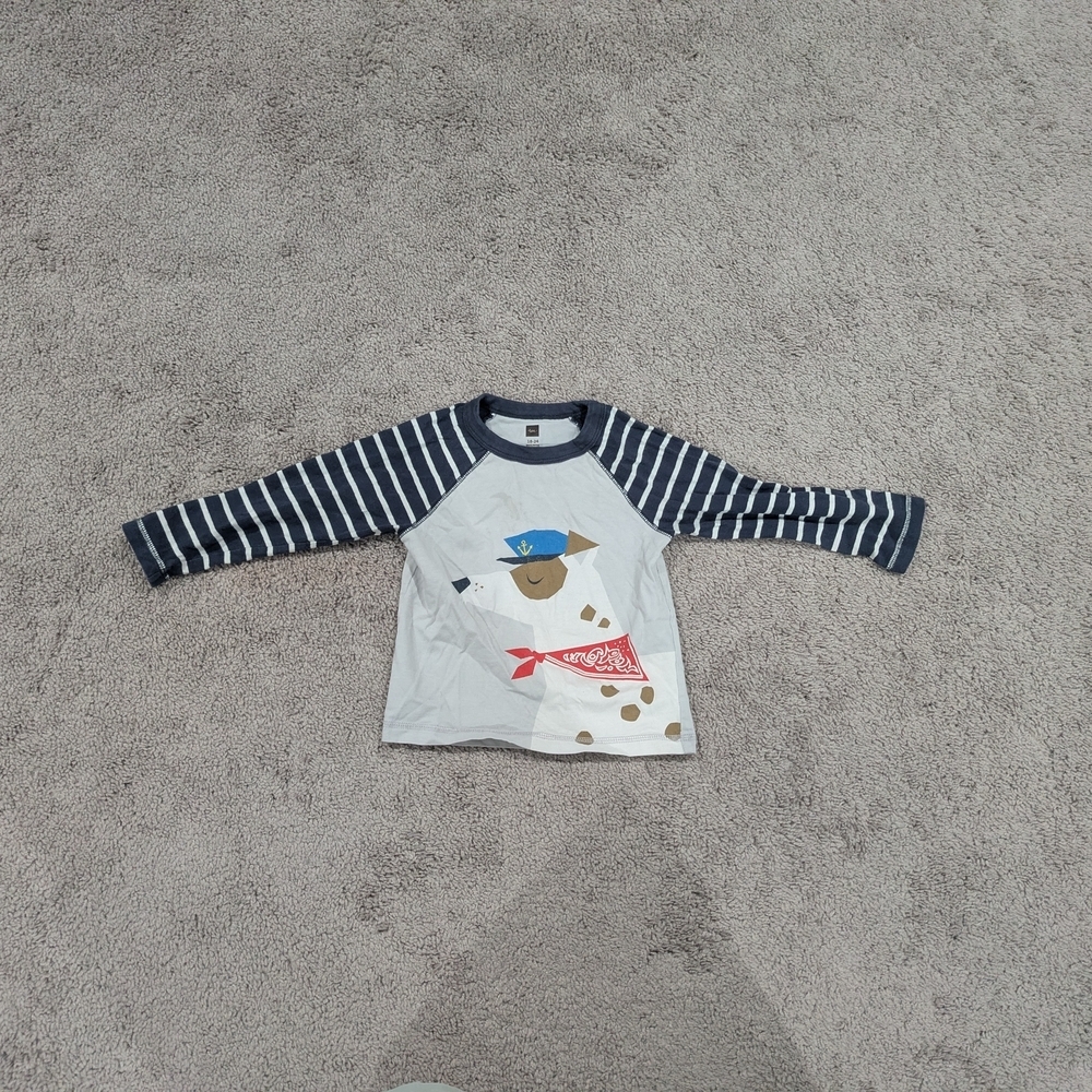 Tea Collection‎ Navy and White Long Sleeve Shirt